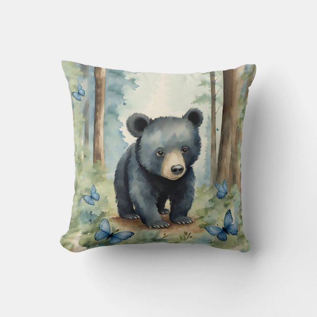 Baby Black Bear Boys  Cushion (Front)