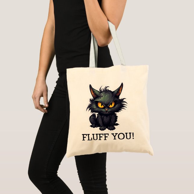 Baby Black Cat Design - Budget Tote Bag (Front (Product))