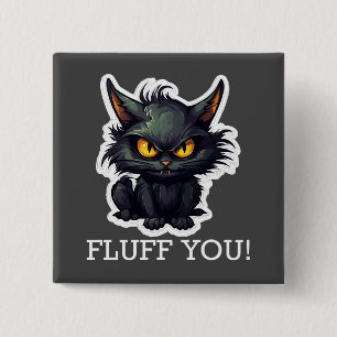 Baby Black Cat Design - Square Button