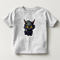 Baby Black Cat Design - Toddler Fine Jersey T-Shir