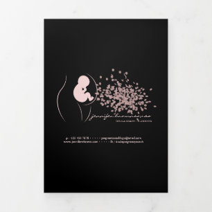 Baby Black Doula Birth Coach Pregnant Service Tri-Fold Programme