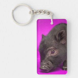 Baby Black Pig Key Ring