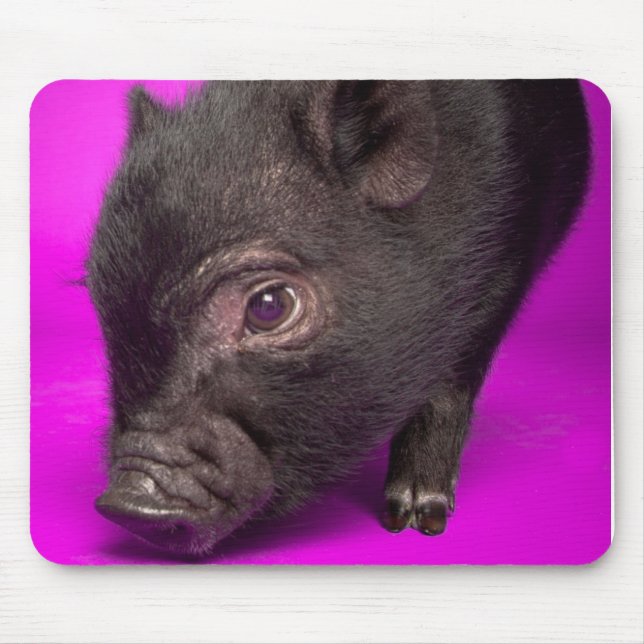 Baby Black Pig Mouse Mat (Front)