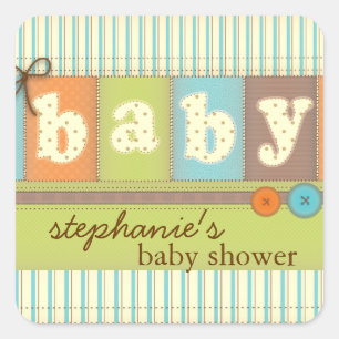 Baby Blanket Cute Quilt Baby Shower Sticker