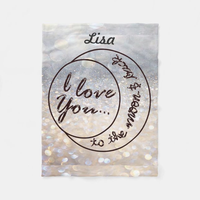 Baby Blanket I Love You to the Moon & Back (Front)