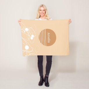 Baby blanket 'Peach Horizons'   Personalised name