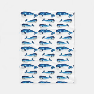 Baby Blanket - Water Colour Blue Whale