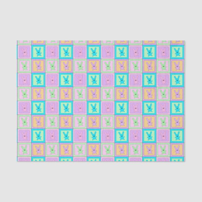 Baby Block Bunnies-Tissue Wrapping Paper (Front)