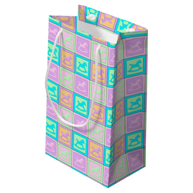 Baby Block Horses-Gift Bag s (Back Angled)