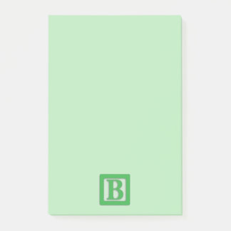 Baby Block Letter B 4x6 Inch Notepad