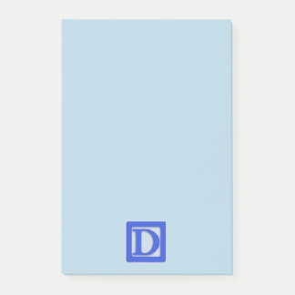 Baby Block Letter D 4x6 Inch Notepad