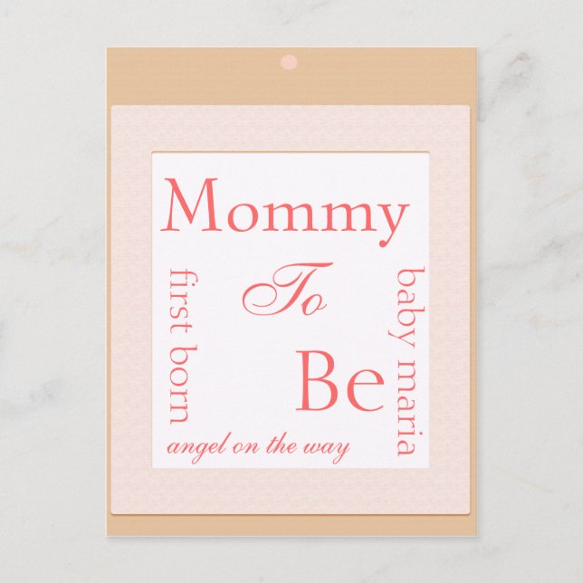 Baby block shower decoration invitation postcard (Front)