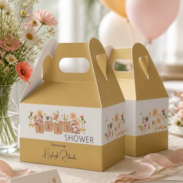 Baby Blocks, Bears, and Wildflowers Favour Box (Creator Uploaded)