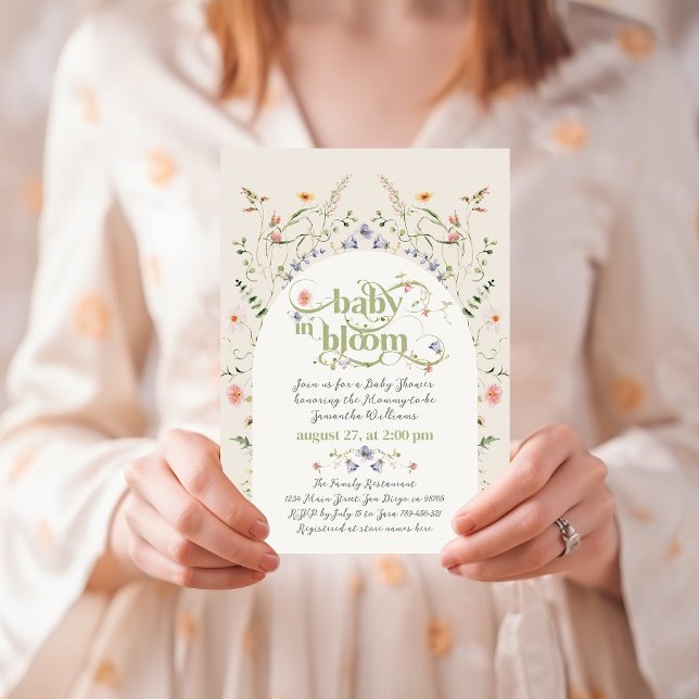 Baby Bloom Wildflower Gender Neutral Baby Shower Invitation (Creator Uploaded)