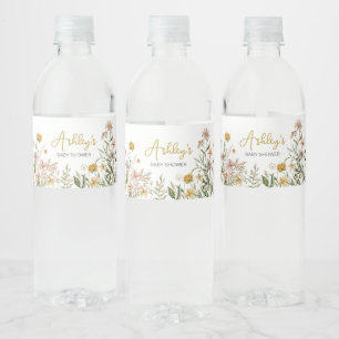Baby Bloom Wildflower Spring  Water Bottle Label
