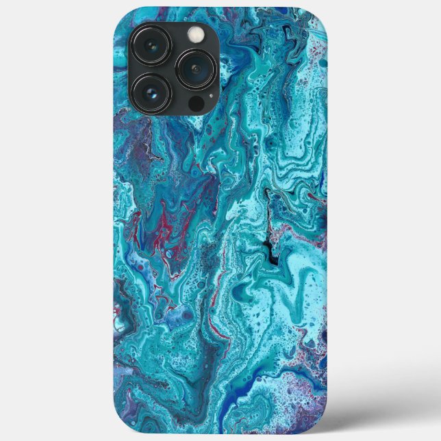 Baby Blue 2 Blue Acrylic Abstract Phone Case (Back)