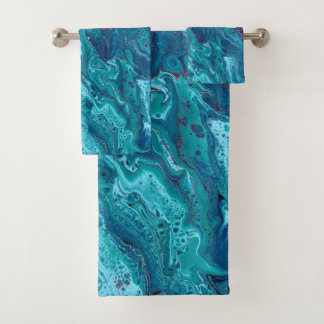 Baby Blue 3 Dynamic Abstract Bath Towels