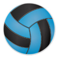 Baby Blue and Black Volleyball