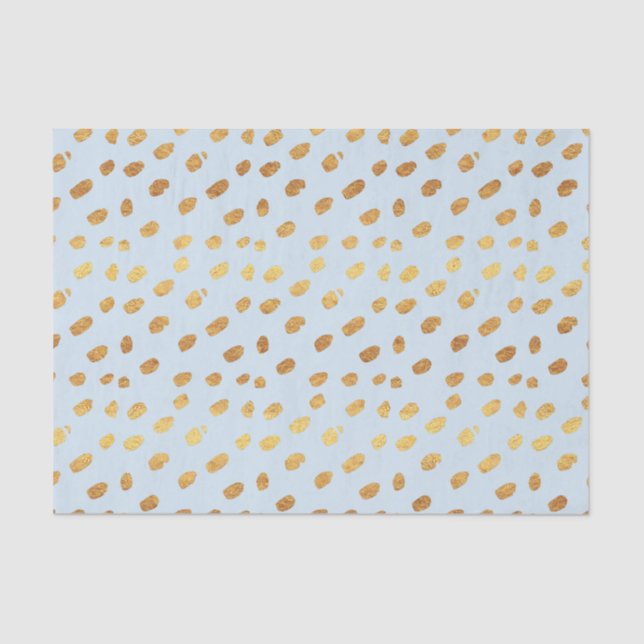 Baby Blue and Gold Tissue Paper (Front)