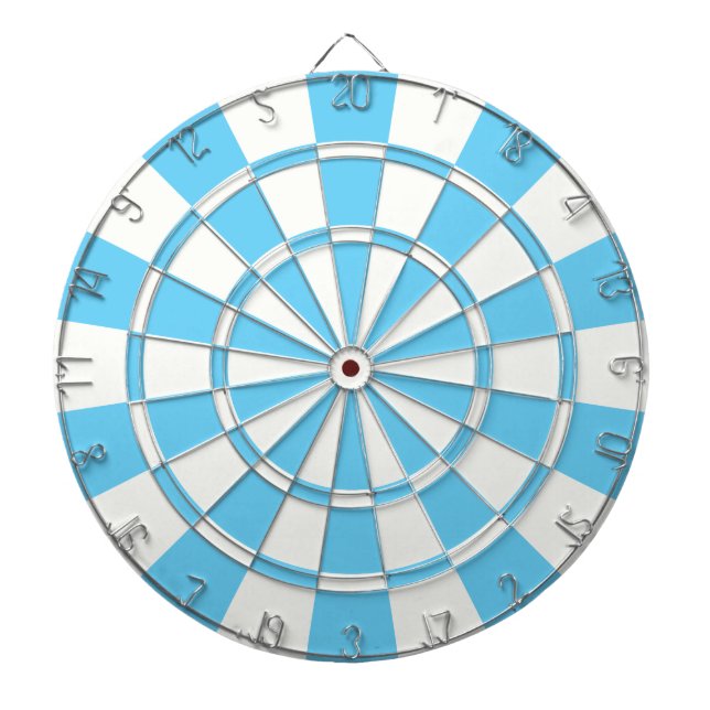 Baby Blue And White Dartboard (Front)