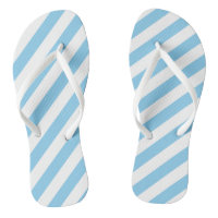 Baby Blue and White Large Size Diagonal Stripes