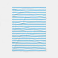 Baby Blue and White Medium Size Horizontal Stripes