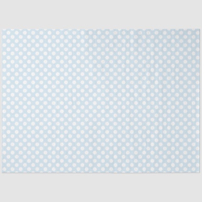 Baby Blue and White Polka Dot Tissue Paper (Front)