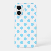 Baby blue and white polka dots Case-Mate iPhone ca