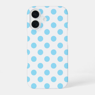 Baby blue and white polka dots Case-Mate iPhone ca 16 Case