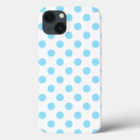Baby blue and white polka dots Case-Mate iPhone ca