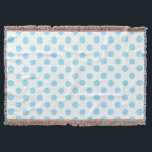 Baby blue and white polka dots throw blanket<br><div class="desc">Baby blue and white polka dots</div>
