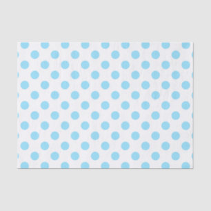 Baby blue and white polka dots tissue paper