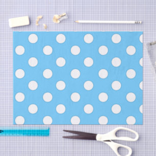 Baby Blue and white polka dots Tissue Paper