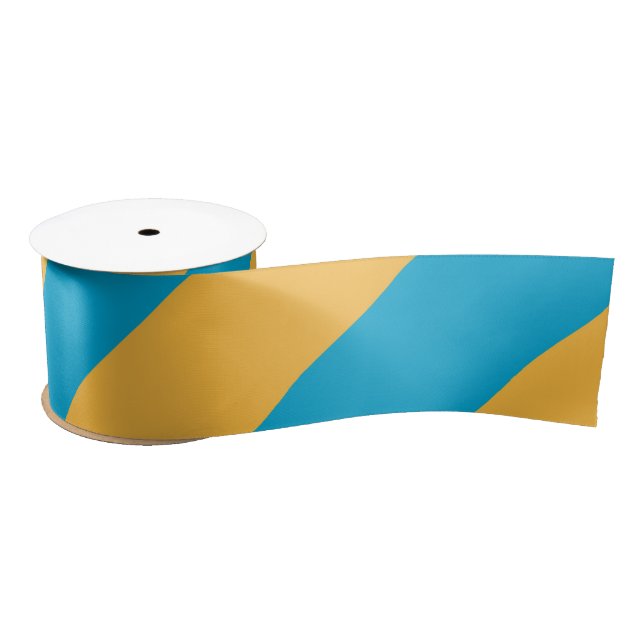Baby Blue and Yellow Satin Ribbon (Spool)