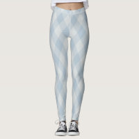 Baby Blue Argyle Pattern Leggings - Cosy & Chic