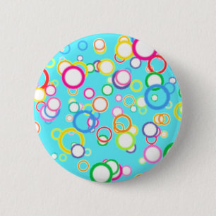 BABY BLUE BATH BUBBLES 6 CM ROUND BADGE
