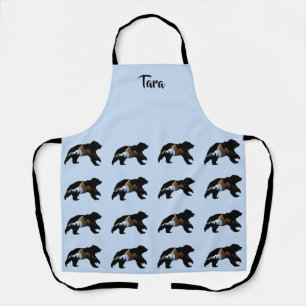 Baby Blue Black Bear Mountain Apron