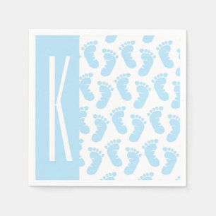 Baby Blue, Boy Baby Feet Napkin