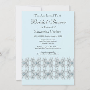 Baby Blue Bridal Shower Invitation