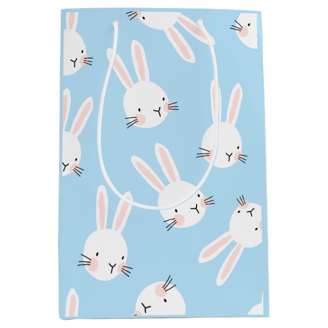 Baby Blue Bunny Medium Gift Bag (Front)