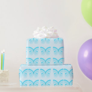 Baby Blue Butterflies Wrapping Paper