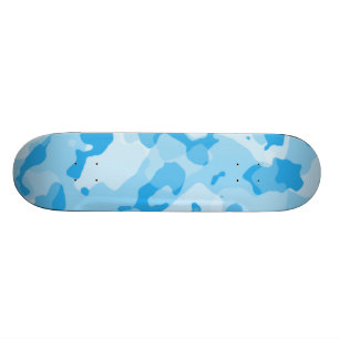Baby Blue Camo; Camouflage Skateboard