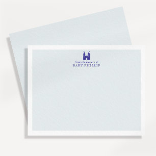 Baby Blue Castle Nursery Note Card