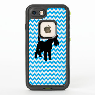 Baby Blue Chevron With Schnauzer