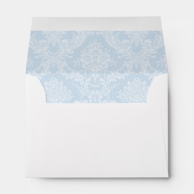 Baby Blue Damask Envelope (Back (Bottom))