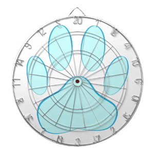 Baby Blue Dog Pawprint Dartboard