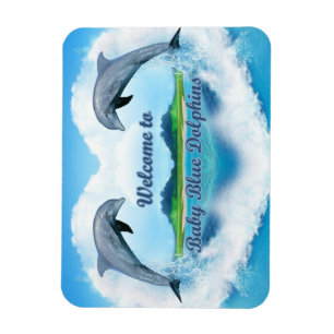 Baby Blue Dolphin Magnet
