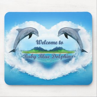 Baby Blue Dolphin Mouse Pad