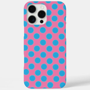 Baby Blue Dots on Pink Background iPhone 16 Pro Max Case