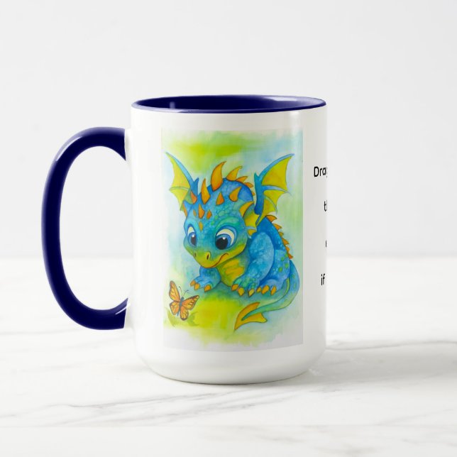 Baby Blue Dragon Mug (Left)